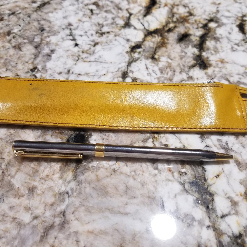 Tiffany & Company Silver & Gold T Clip Twist Ballpoint Pen